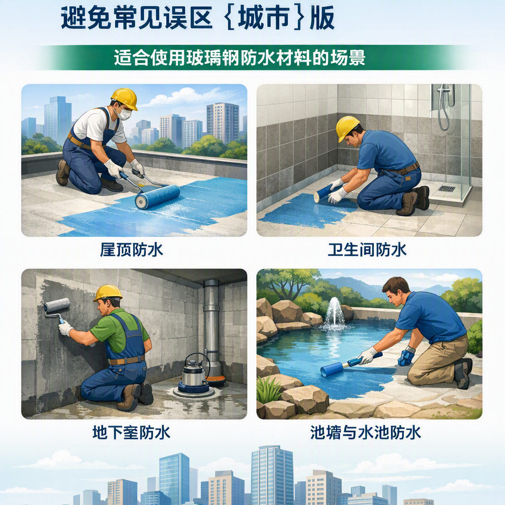 玻璃钢防水材料施工注意事项,避免常见误区 黔东南 版